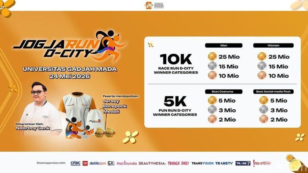 Serunya Jogja Run D-City 2026: Lintasi Ikonik Kota Yogyakarta