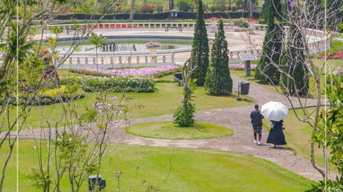 Pesona Taman Bunga Nusantara saat Libur Lebaran