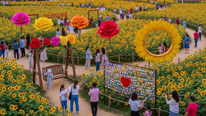 Mempercantik Desa Wisata dengan Kebun Bunga Potong